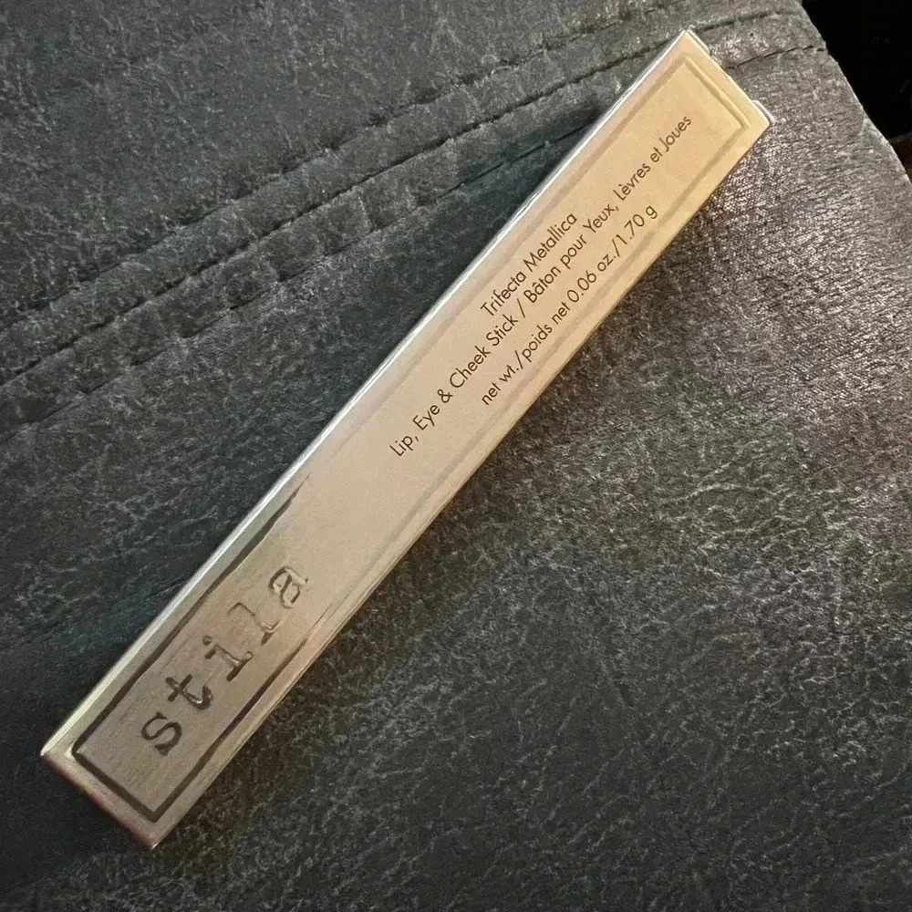 Stila trifecta metallica lip, eye & cheek stick in Pink Sapphire BNIB full size